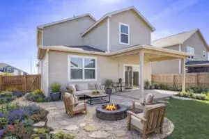 Backyard landscape idea